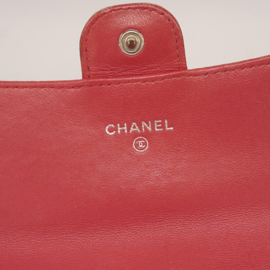 CHANEL 【5me6390】シャネル 長財布 マトラッセ ラムスキン ピンク