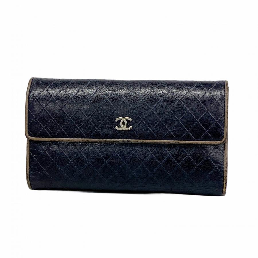 CHANEL ブラウンレザー 長財布三つ折り 【公式通販】