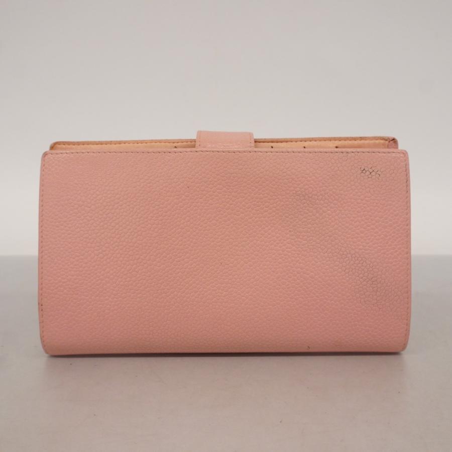 CHANEL 【5oc1499】シャネル 長財布 キャビアスキン ピンク ゴールド