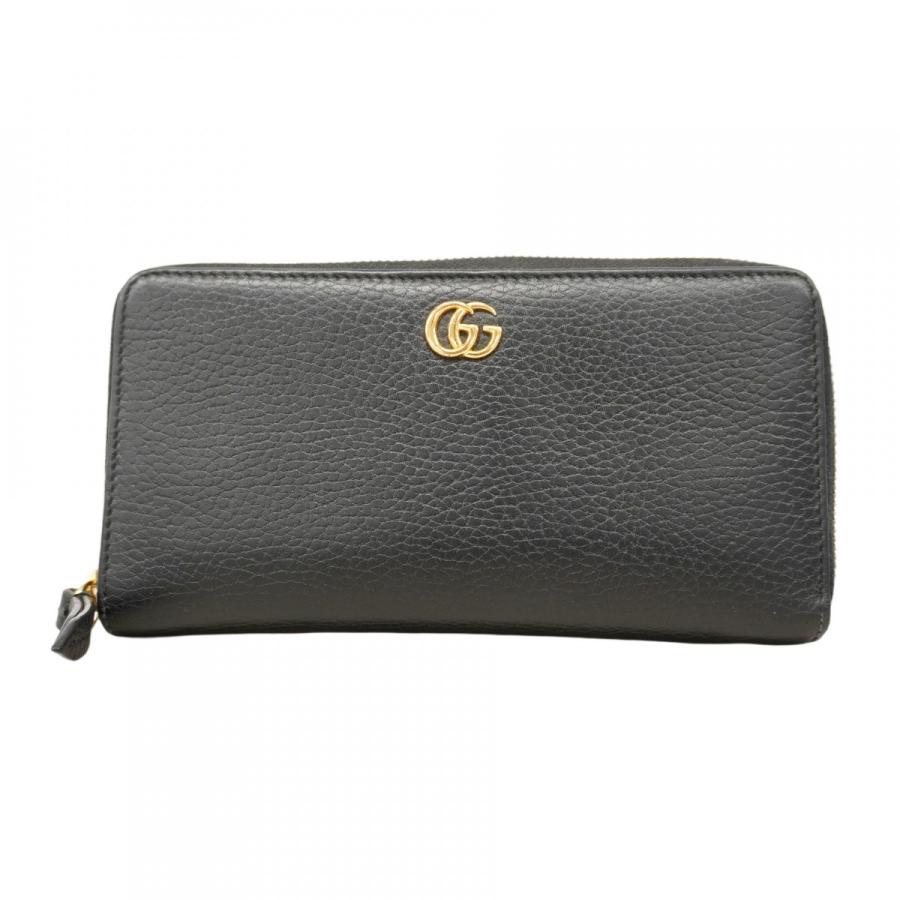 【極美品】 GUCCI グッチ 長財布 財布 GG マーモント レザー ブラック GUCCI（グッチ） ☆SALE【5oc2626】グッチ 長財布 GGマーモント 456117