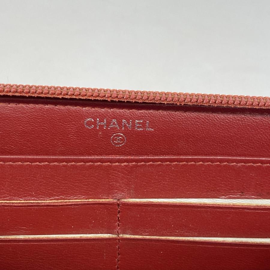 CHANEL カメリア　赤　長財布 CHANEL 【5od4184】シャネル 長財布 カメリア ラムスキン ボルドー