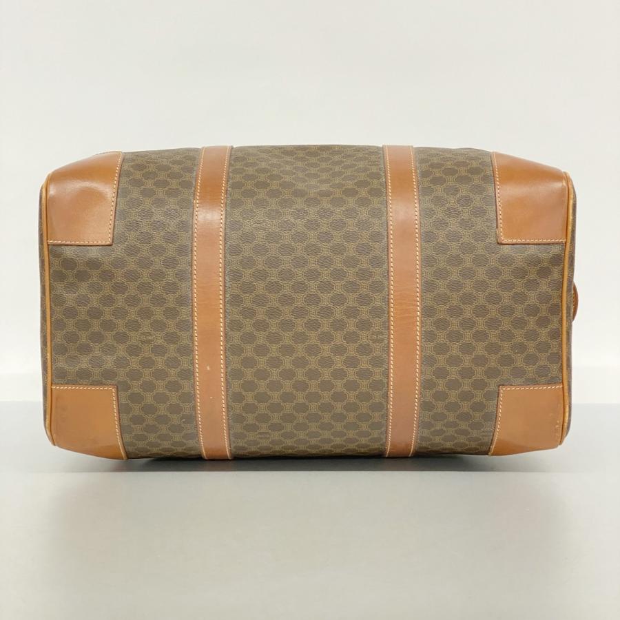 【CELINE】ボストンバッグ　マカダム柄　ゴールド金具　PVC ブラウン CELINE（セリーヌ） ☆最終価格【5od4416】セリーヌ ボストンバッグ