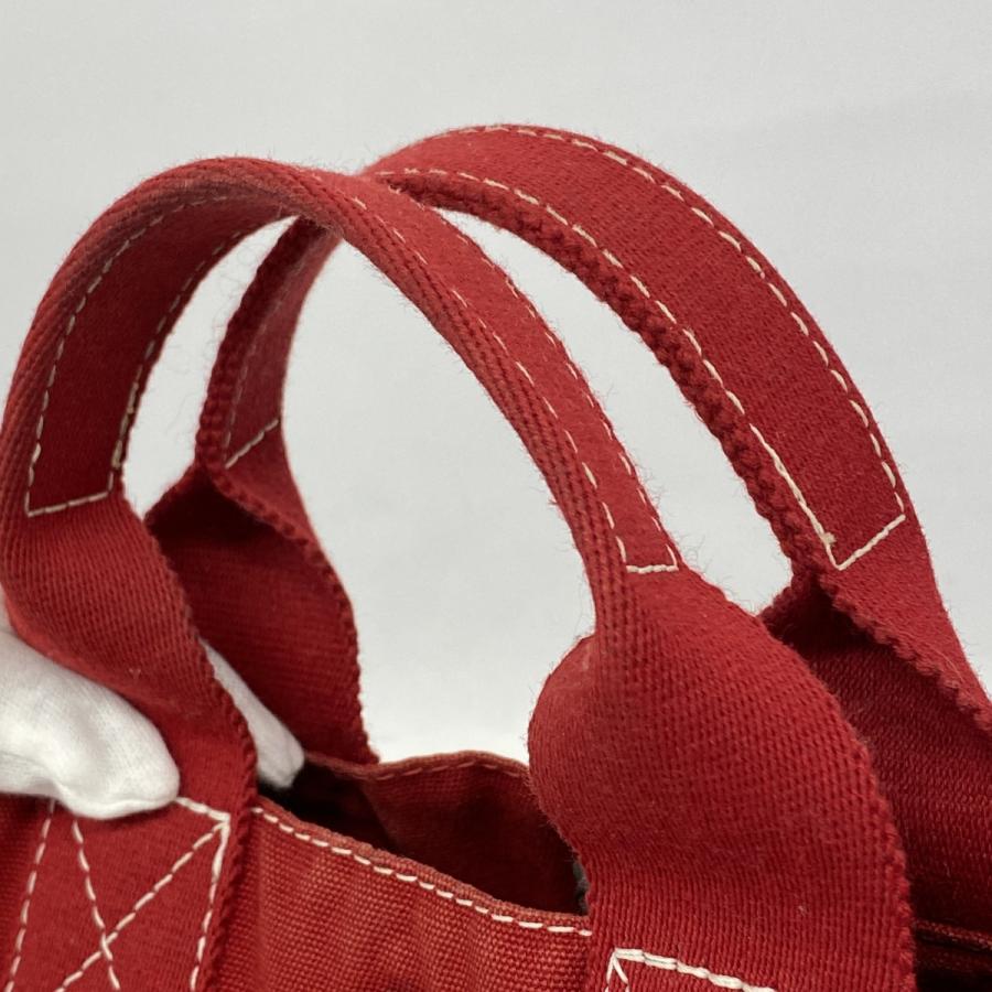 5oe4971】エルメス トートバッグ ドーヴィルPM キャンバス レッド