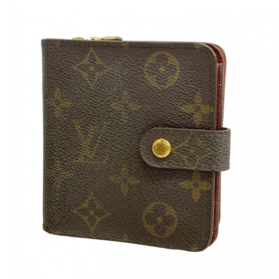 ★SALE【5oe5068】ルイヴィトン 財布 モノグラム コンパクトジップ M61667  ブラウン【中古】レディース LOUIS VUITTON（ルイ・ヴィトン） ☆SALE【5oe5068】ルイヴィトン 財布