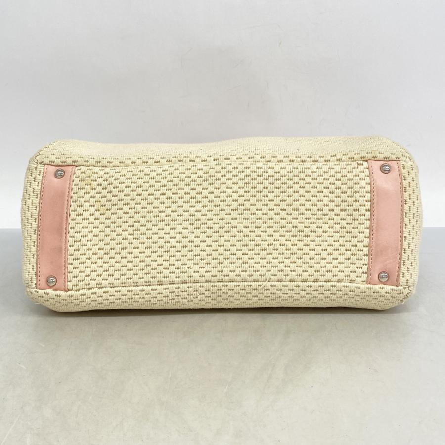 ★最終価格★SALE【5oe5377】シャネル トートバッグ キャンバス レザー ベージュ ピンク シルバー金具【中古】レディース CHANEL（シャネル） ☆最終価格☆SALE【5oe5377】シャネル トート