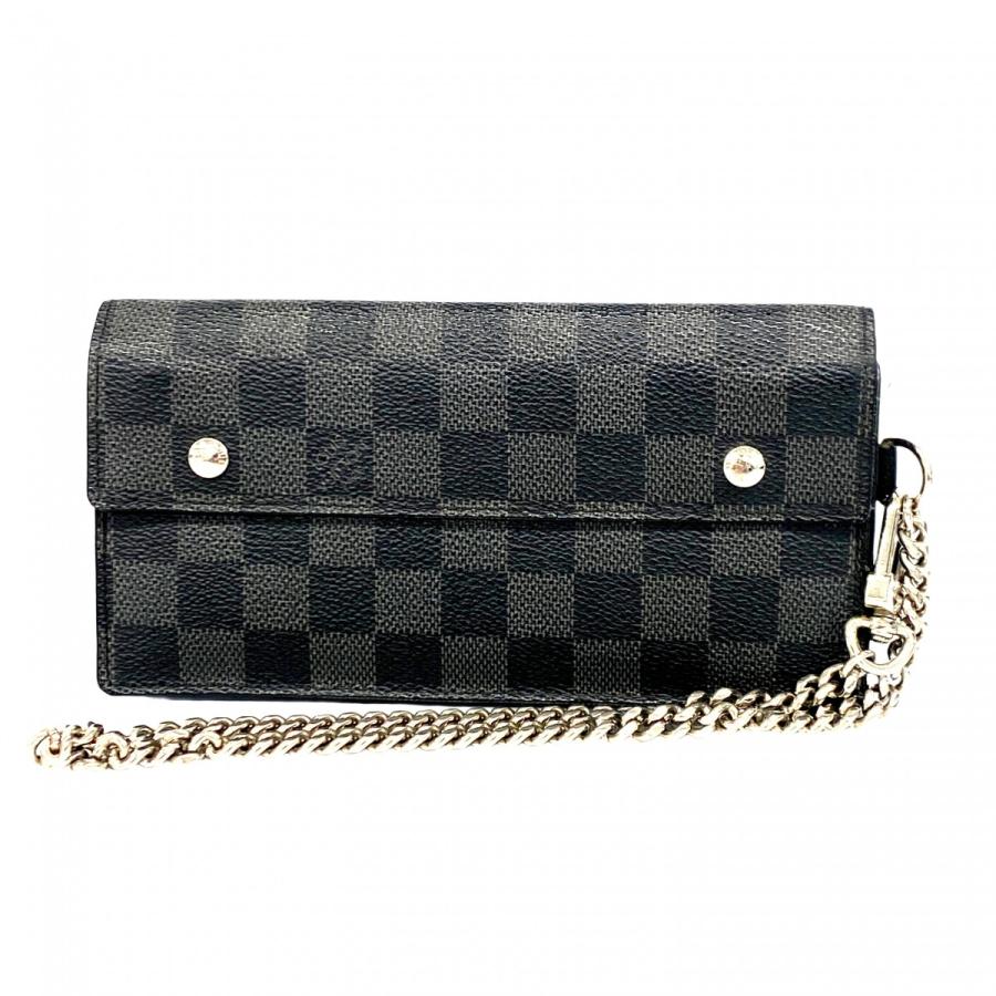 ★SALE【5oe5751】ルイヴィトン 長財布 ダミエ・グラフィット ポルトフォイユ アコルデオン N60023 ブラック【中古】メンズ LOUIS VUITTON（ルイ・ヴィトン） ☆SALE【5oe5751】ルイヴィトン 長