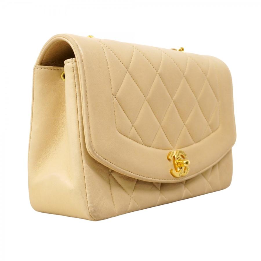 ★美品★　CHANEL　シャネル　ダイアナ　マトラッセ　チェーンショルダーバッグ シャネル チェーンショルダーバッグ ダイアナ マトラッセ ラムスキン