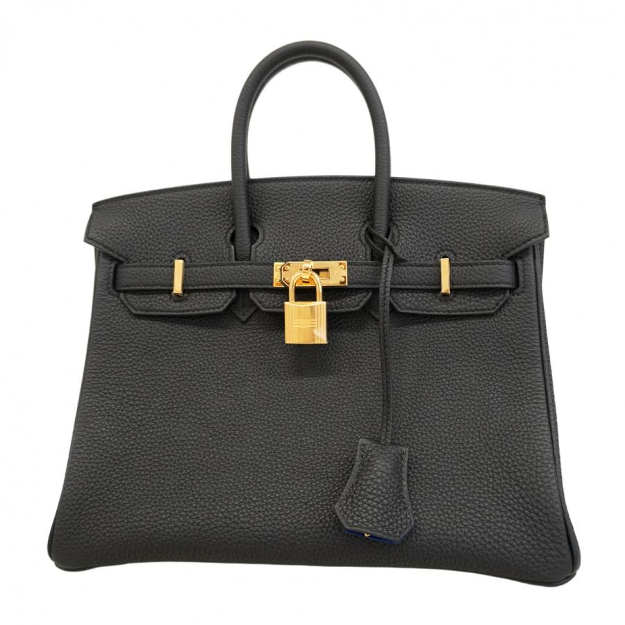 【5pa0523-g-h】エルメス ハンドバッグ バーキン25 ヴェルソ トゴ ブラック ブルーサフィール ゴールド金具 W刻印【中古】レディース HERMES（エルメス） ☆SALE【5pa0523-g-h】エルメス ハンドバッグ