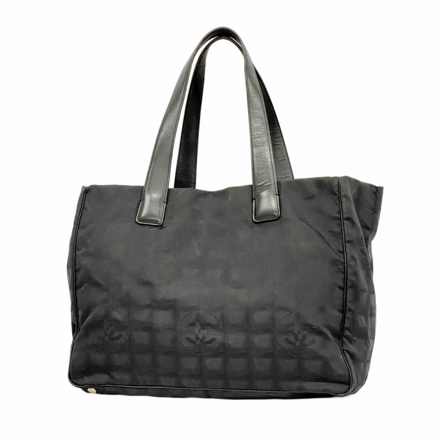 【5pa1297】シャネル トートバッグ ニュートラベル ナイロン ブラック シャンパンゴールド金具【中古】レディース CHANEL（シャネル） ☆最終価格【5pa1297】シャネル トートバッグ