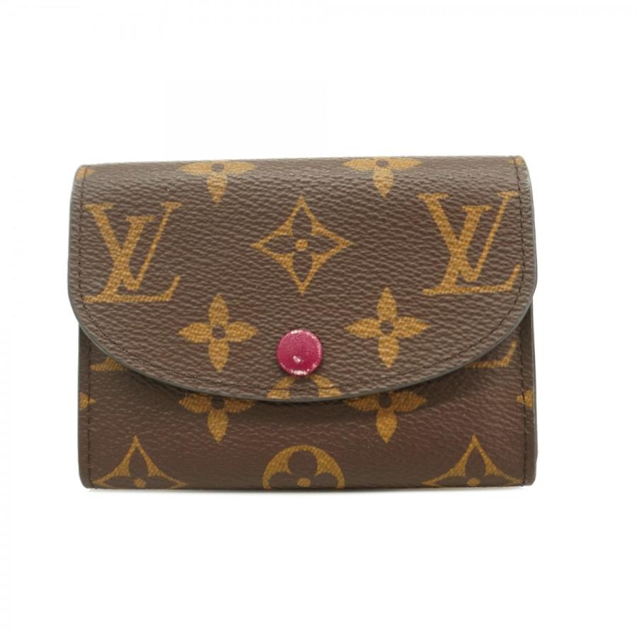 【5pb1737】ルイヴィトン ケース モノグラム ポルトモネロザリ M41939 ブラウン フューシャ【中古】レディース LOUIS VUITTON（ルイ・ヴィトン） ☆最終価格【5pb1737】ルイヴィトン