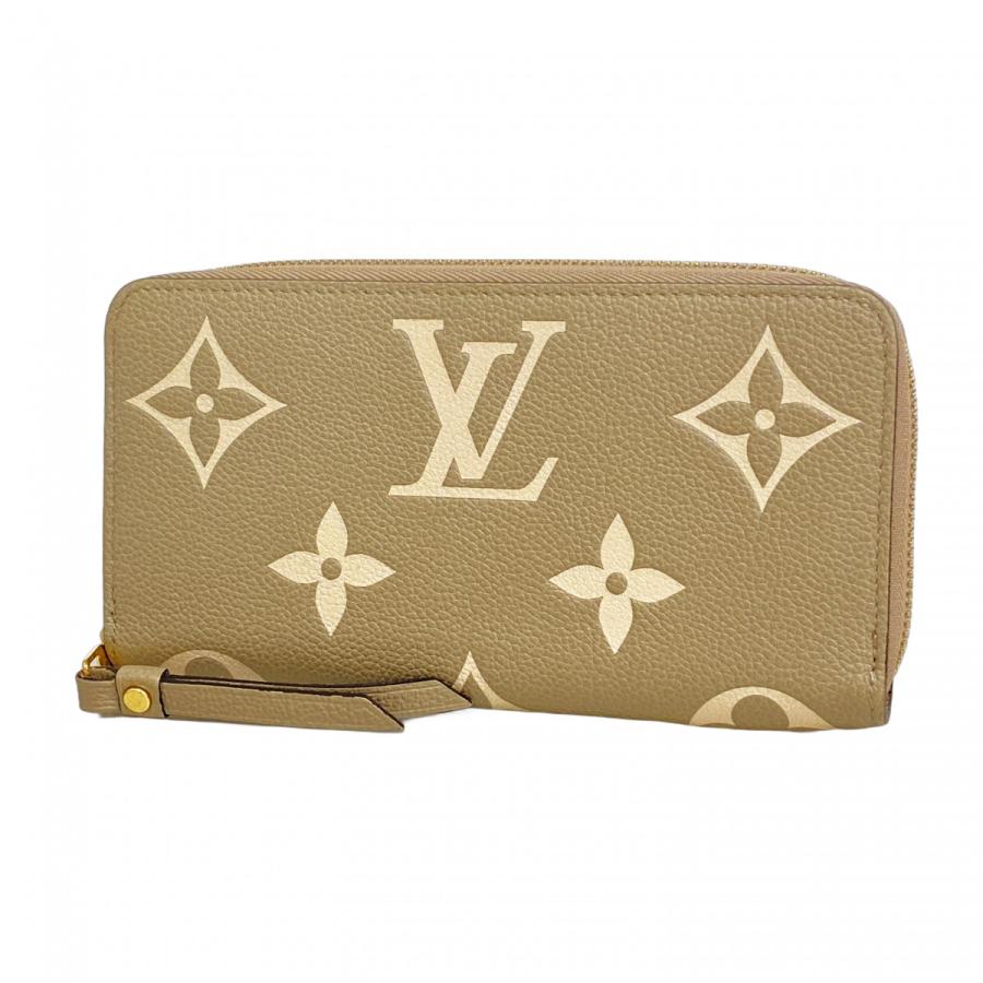 【5pb2066】ルイヴィトン 長財布 モノグラム・アンプラント バイカラー ジッピーウォレット M69794 トゥルトレール クレーム【中古】レディース LOUIS VUITTON（ルイ・ヴィトン） ☆最終価格【5pb2066】ルイヴィトン
