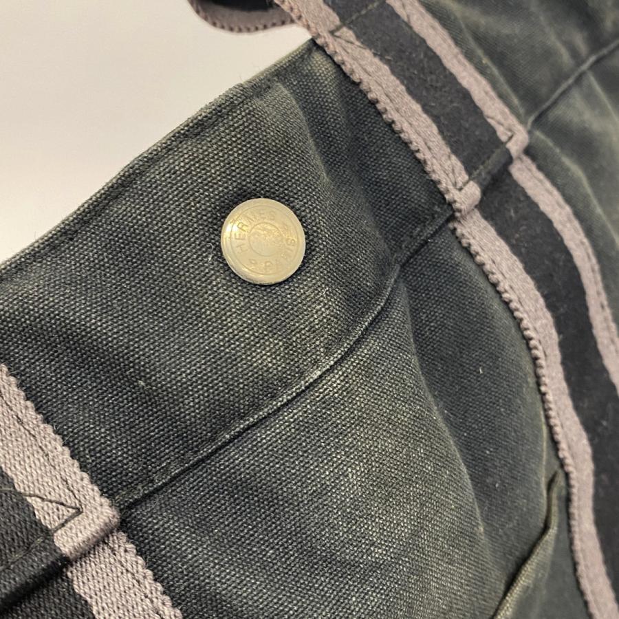 【5pb2180】エルメス トートバッグ フールトゥMM キャンバス ブラック シルバー金具【中古】レディース HERMES（エルメス） ☆SALE【5pb2180】エルメス トートバッグ