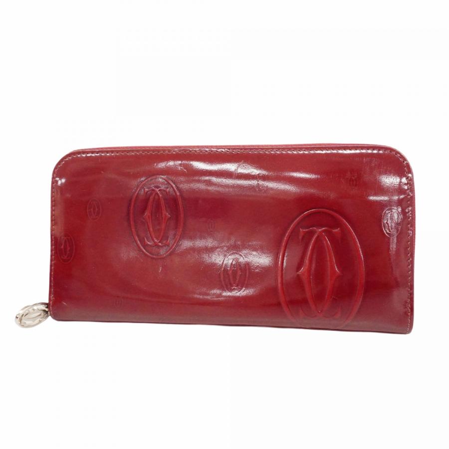 【BIGお買い物ラリー★30%OFFセール中】カルティエ CARTIER 二つ折り財布ハッピーバースデー ブラック レディース 中古 Cartier 【ブラックフライデー30％OFFクーポン】カルティエ 二つ折り