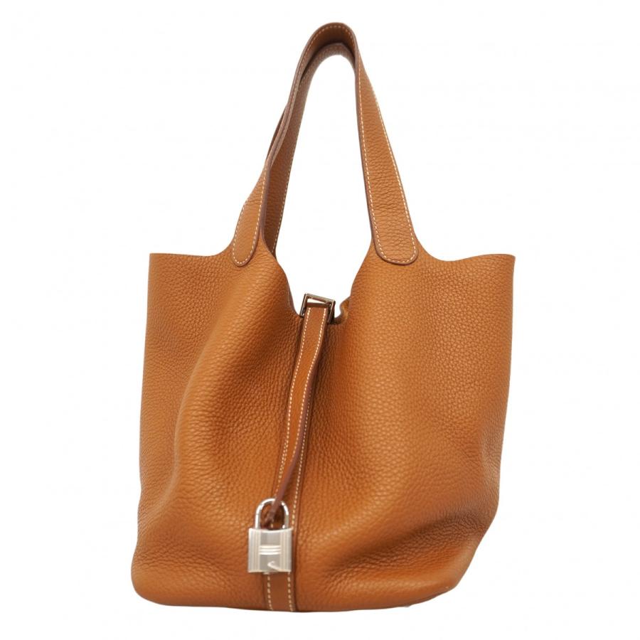 【5pb2661】エルメス ハンドバッグ ピコタンロックMM トリヨンクレマンス ゴールド シルバー金具 X刻印【中古】レディース HERMES（エルメス） ☆最終価格☆SALE【5pb2661】エルメス