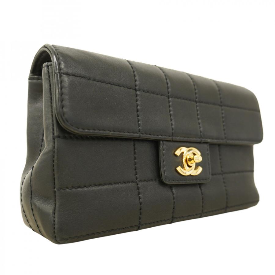 【レア・極美品】シャネル チョコバー キャビアスキン ハンド ショルダーバッグ CHANEL（シャネル） 【5pb2712】シャネル ショルダーバッグ チョコバー