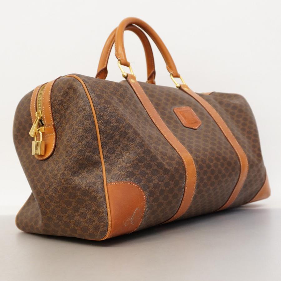 良品✨セリーヌ ボストンバッグ ゴールド トリオンフ マカダム レザー PVC CELINE ボストンバッグ マカダム トリオンフ レザー PVC ハンドバッグ