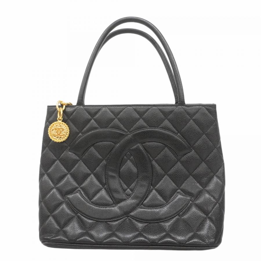 【5pc3143-k】シャネル トートバッグ 復刻トート キャビアスキン ブラック ゴールド金具【中古】レディース CHANEL（シャネル） 【5pc3143-k】シャネル トートバッグ 復刻トート