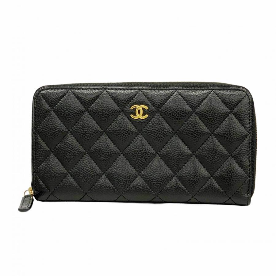 最終価格！シャネル　マトラッセキャビアスキン　長財布　難あり CHANEL（シャネル） 【5pc3449】シャネル 長財布 マトラッセ キャビア
