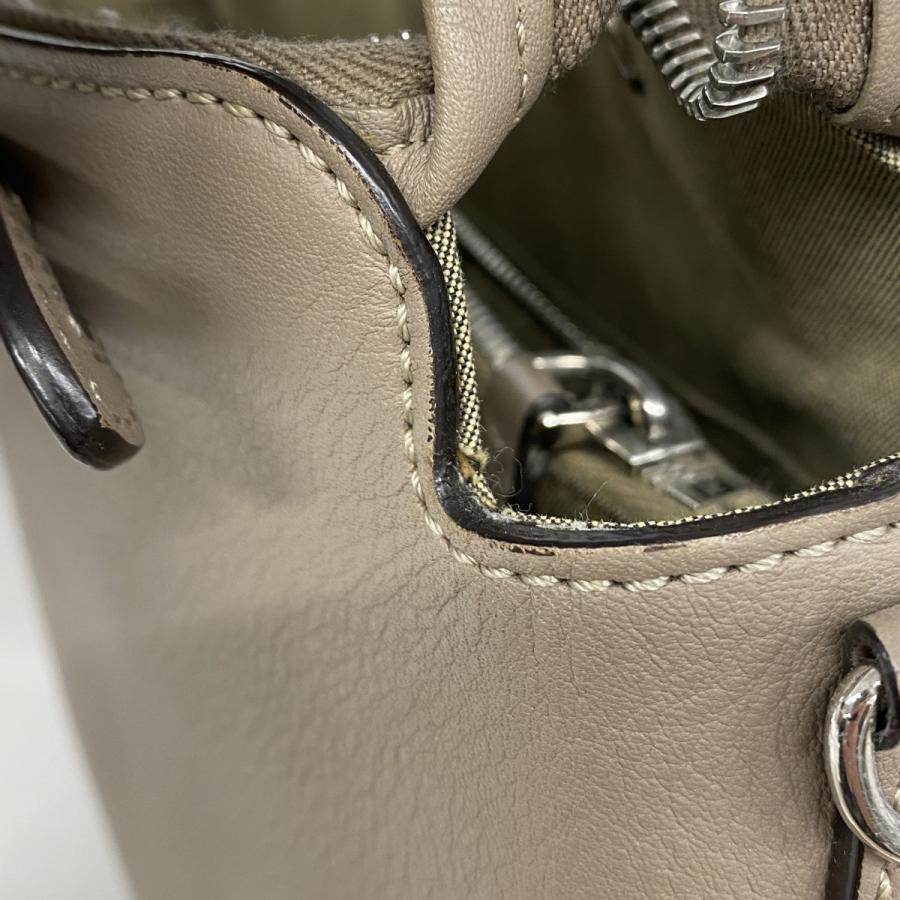 【5pc3522】フェンディ ハンドバッグ バイザウェイ レザー グレージュ シルバー金具 2wayバッグ【中古】レディース FENDI（フェンディ） ☆最終価格【5pc3522】フェンディ ハンドバッグ