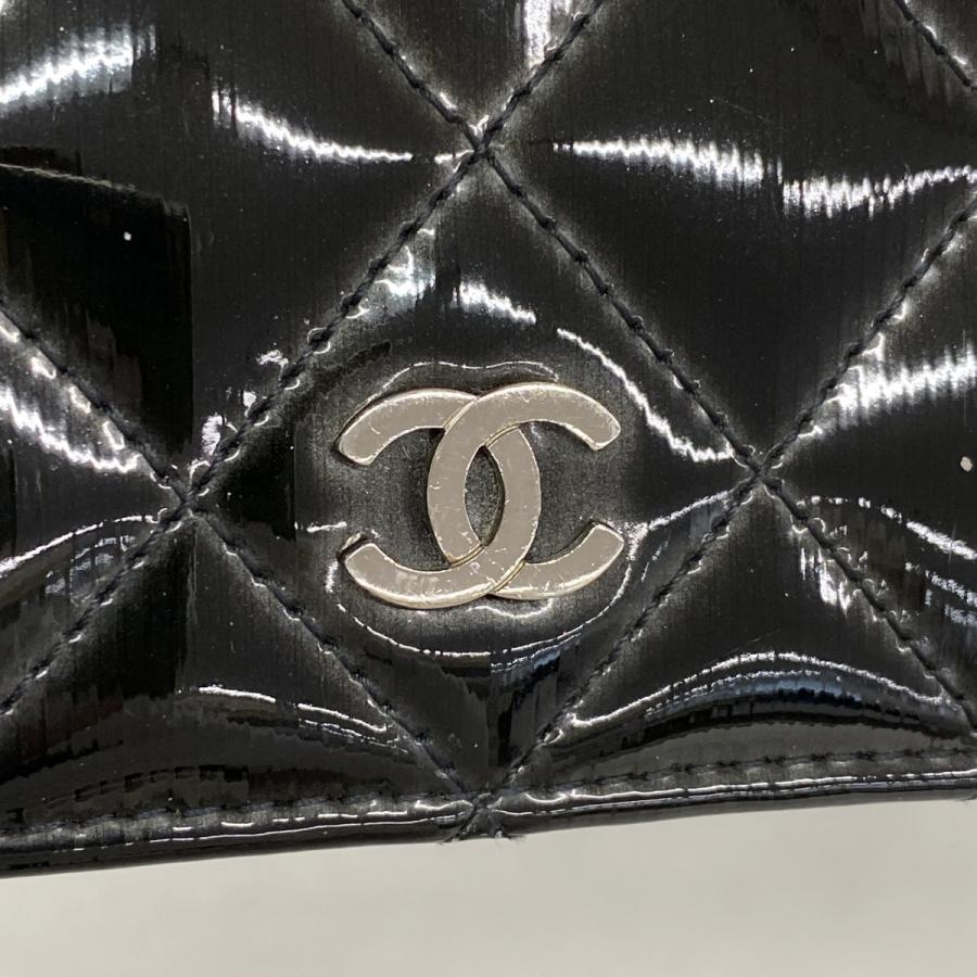 CHANEL⭐︎シャネル⭐︎ブラック⭐︎パテントレザー⭐︎キルティング⭐︎長財布 CHANEL ブラック キルティング 長財布 - メルカリ