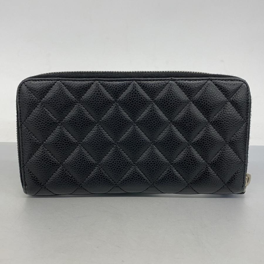 CHANEL シャネル マトラッセ フラップ 長財布 シルバー金具 ブラック CHANEL（シャネル） 長財布 マトラッセ ココマーク ブラック シルバー