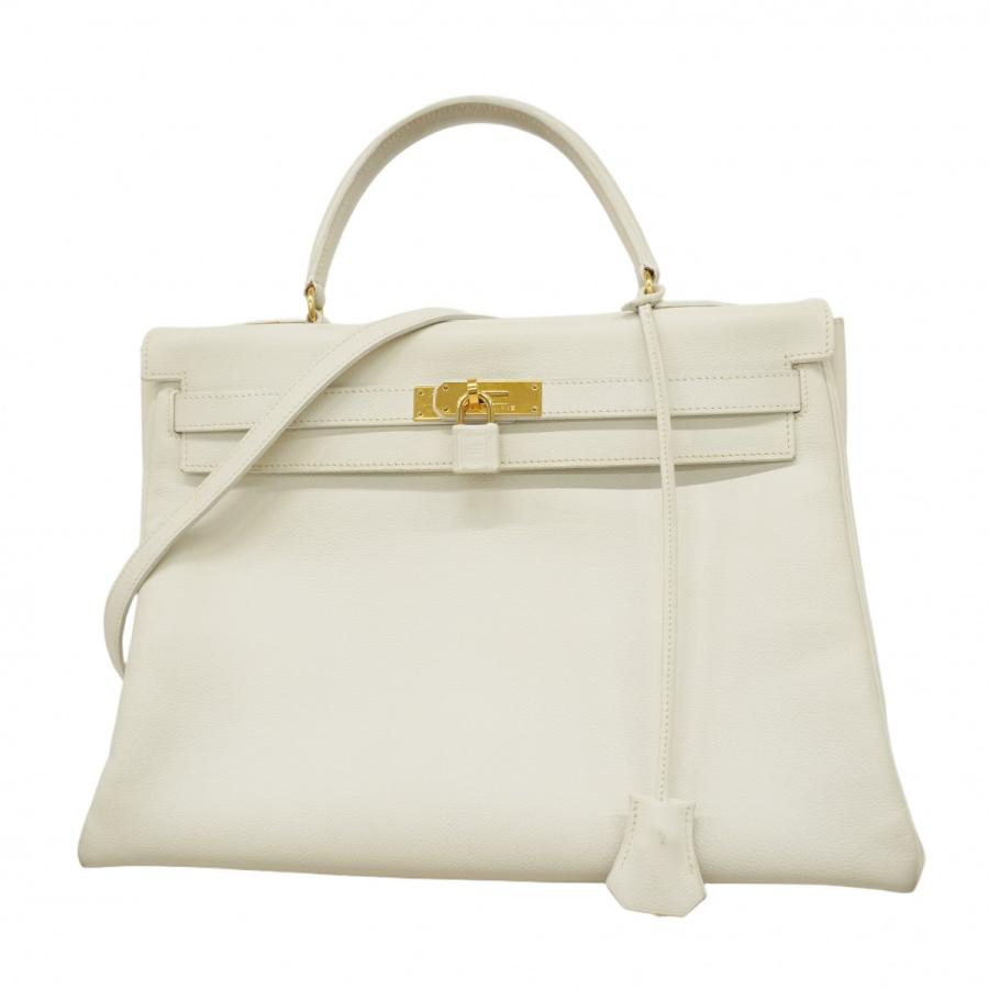 【5pc3774】エルメス ハンドバッグ ケリー35 エバーカラー ホワイト ゴールド金具 〇Y刻印 2wayバッグ【中古】レディース HERMES（エルメス） ☆最終価格☆SALE【5pc3774】エルメス
