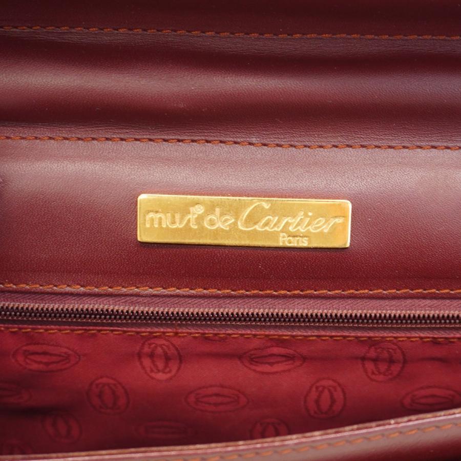 Cartierカルティエ ハンドバッグ マストライン ボルドー ゴールド金具 Cartier - 【在庫一掃】CARTIER カルティエ ハンドバッグ マストライン