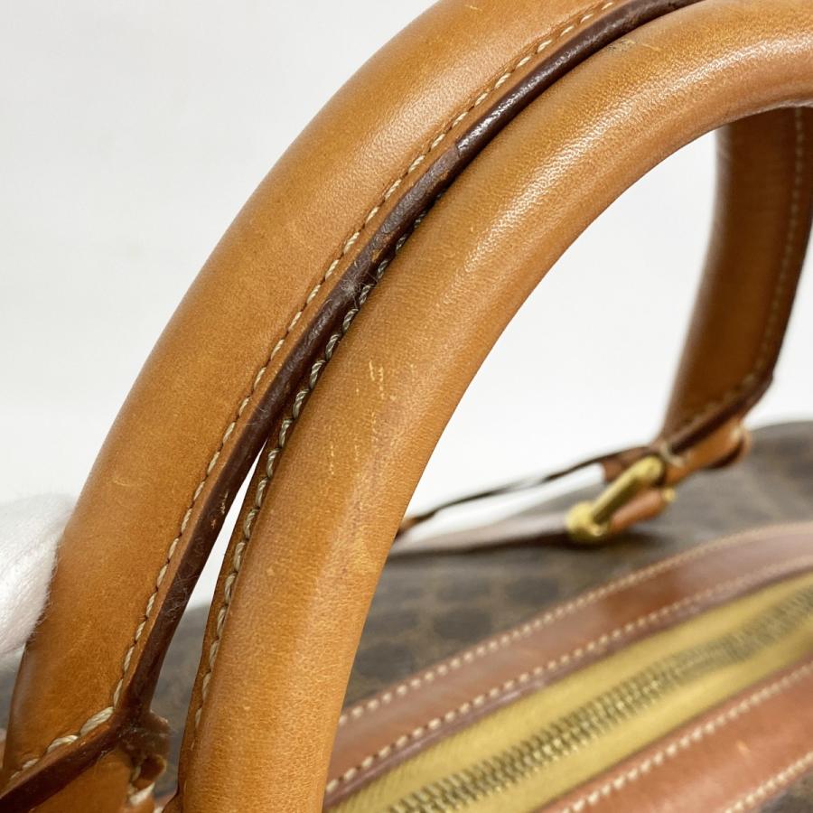 良品✨セリーヌ ボストンバッグ ゴールド トリオンフ マカダム レザー PVC CELINE（セリーヌ） ボストンバッグ マカダム柄 旅行鞄 ヴィンテージ