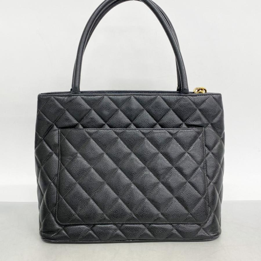 シャネル 復刻トート　シリアルありハンドバッグ ブラック レザー キャビアスキン 泣く泣く期間限定値下げ！】本物のCHANELのバッグ！シリアルナンバー
