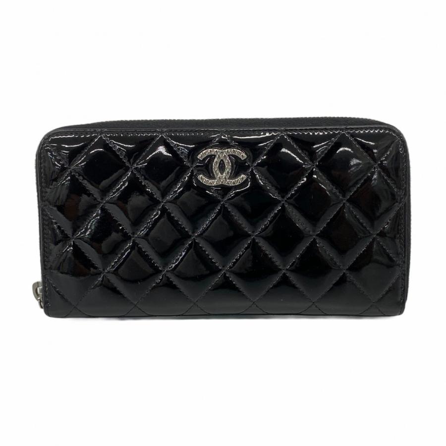 シャネル チョコバー パテントレザー 長財布 CHANEL シャネル チョコバー パテントレザー 長財布 CHANEL