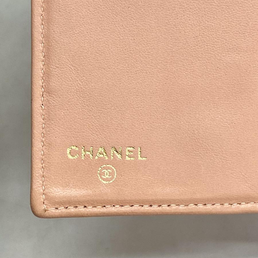 【極上美品】CHANELシャネルラム革レザーテーラード ジャケットピンクベージュ CHANEL（シャネル） 【5pc4364-k】シャネル 長財布 マトラッセ