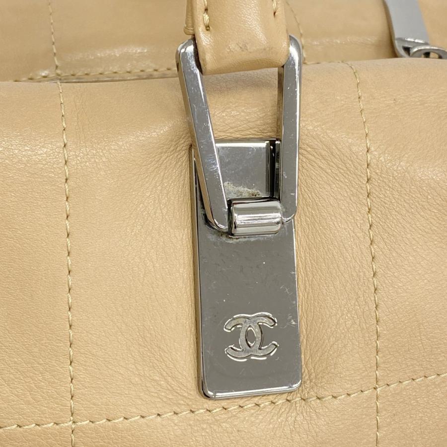 美品 本革 手袋 CHANEL シャネル ラムスキン ベージュ CHANEL（シャネル） 【5pc4625】シャネル ハンドバッグ チョコバー