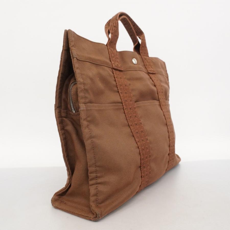 HERMES　エルメス　エールライン　トートバッグ　MM　ブラウン系　中古 HERMES エルメス エールライン トート MM バッグ ブラウン系【中古