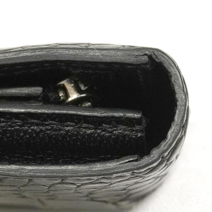 最高峰品◆HERMES ベアンスフレ アリゲーター ブラック 長財布 □J刻印 HERMES（エルメス） 【5pd6673】エルメス 長財布 ベアンスフレ