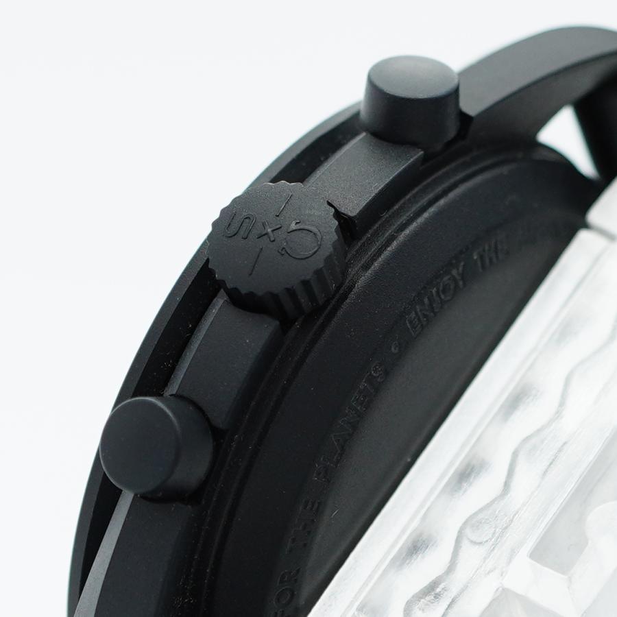 5wwm0145】スウォッチ×オメガ ミッショントゥザムーン S033B700 黒文字  