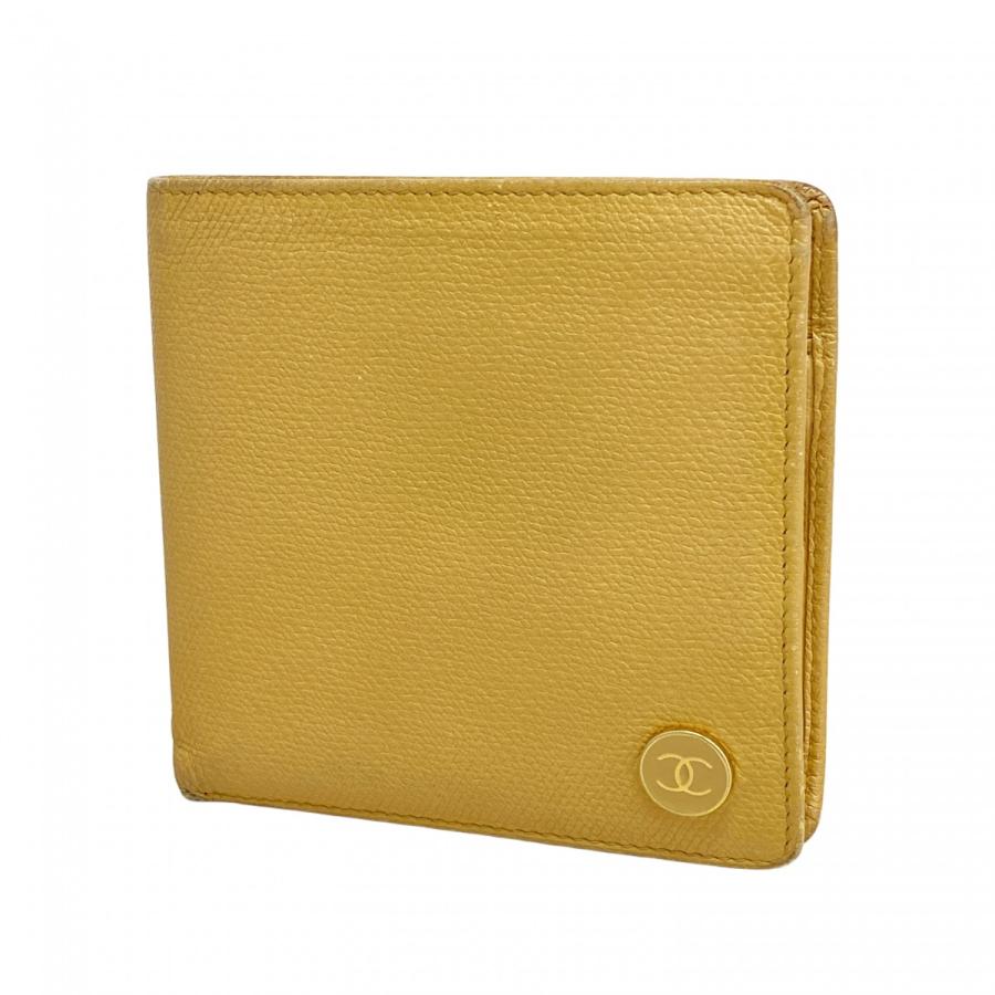 【BIGお買い物ラリー★30%OFFセール中】シャネル CHANEL 長財布ココボタン ベージュ×ゴールド レディース 中古 CHANEL（シャネル） 【6aa0141】シャネル 財布 ココボタン レザー