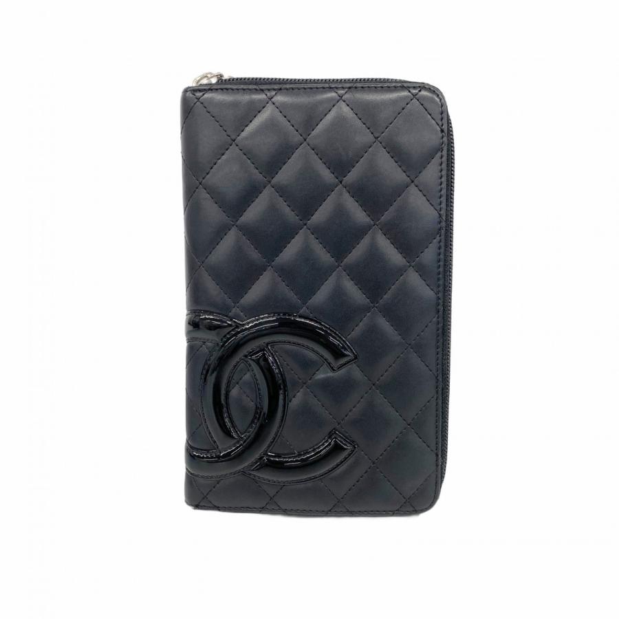 CHANELシャネル 長財布 カンボンライン ラムスキン CHANELカンボンライン 長財布