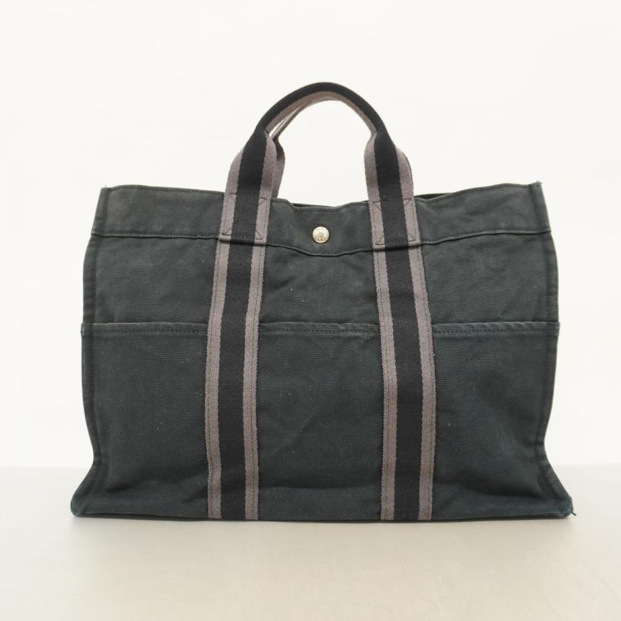 ★SALE【5of6353】エルメス トートバッグ フールトゥPM キャンバス ブラック シルバー金具【中古】レディース HERMES（エルメス） 【6ab0295】エルメス トートバッグ フールトゥMM