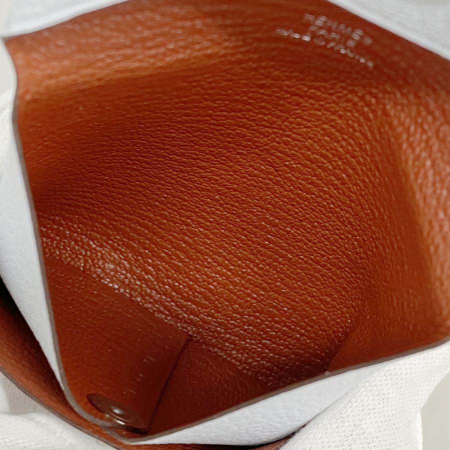 エルメス シェブルミゾル エトゥープ バスティア ケース 刻印□K レザー エルメス Hermes HERMES コインケース BASTIA バスティア レザー （(5