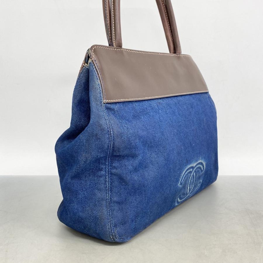 CHANEL ブラウン レザー トートバッグ シャネル CHANEL トートバッグ 茶色 ブラウン CCマーク レザー 保存袋