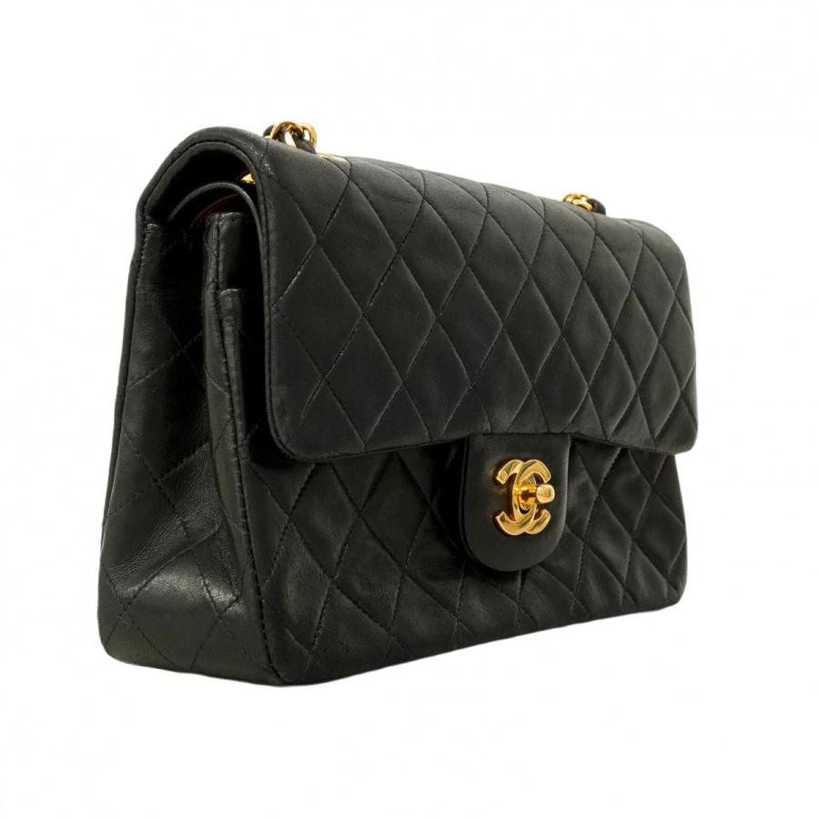 シャネル　パンプス　黒　ゴールド　レザー　ファブリック　CHANEL CHANEL マトラッセ ダブルフラップダブルチェーン 23 ショルダーバッグ