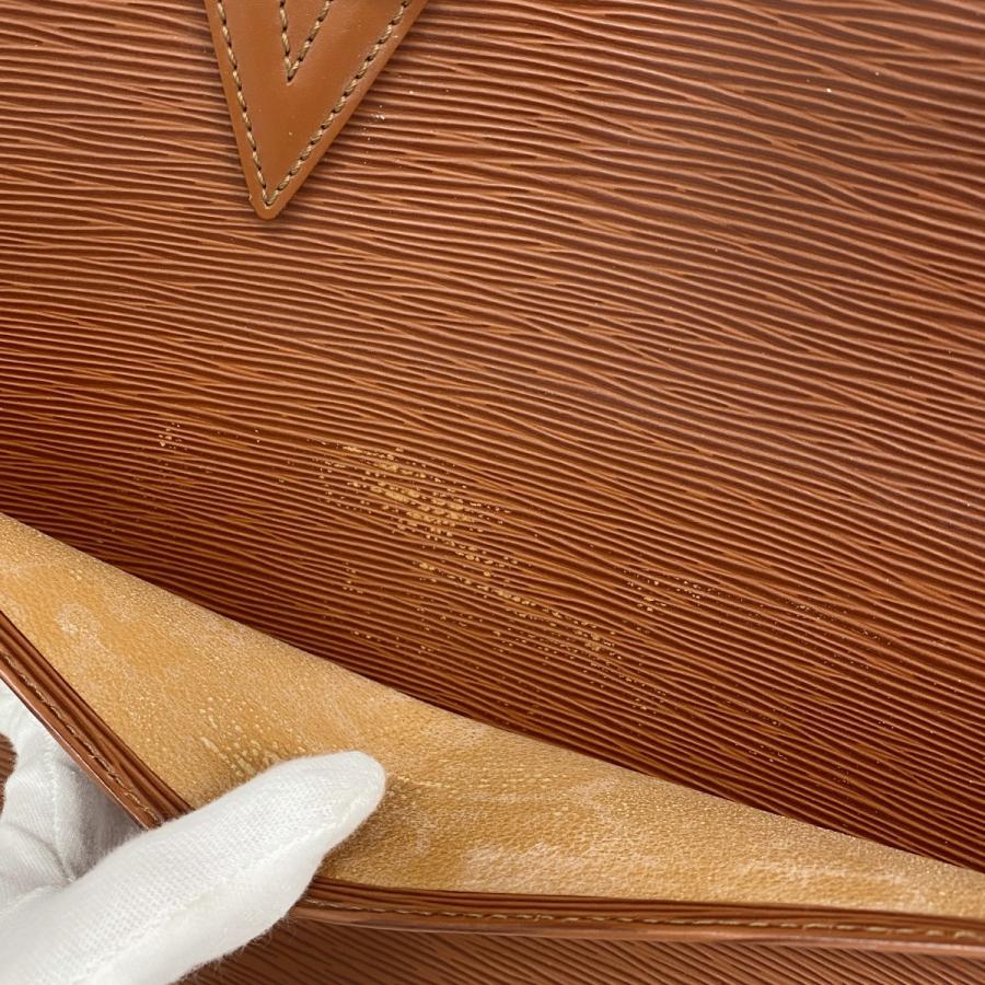 外観美品 LOUIS VUITTON エピ リヴィエラ ビジネスバッグ ブラウン 鑑定済み！ルイヴィトンエピビジネスバッグ