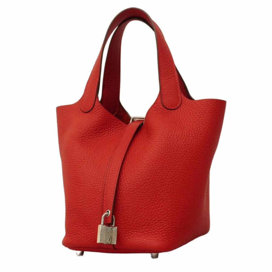 HERMES(エルメス) ピコタンロックMM ルージュカザック レッド赤 トリヨンクレマンス パラジウム金具 シルバー金具 Y刻印 ハンドバッグ トートバッグ レディース 40802171394【中古】【アラモード】 HERMES（エルメス） 【6ab0961】エルメス ハンドバッグ ピコタンロック