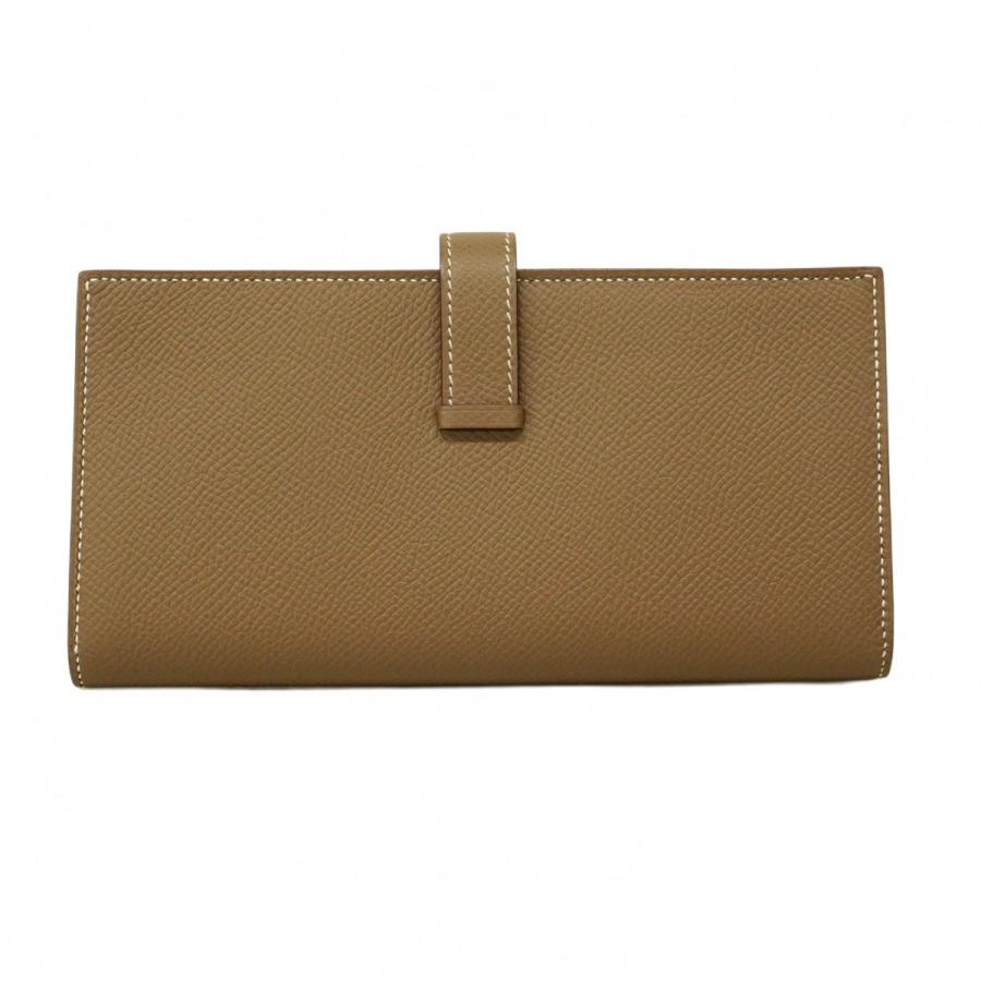 【極美品】HERMES エルメス　べアンスフレ　エプソン　エトゥープ　長財布 HERMES（エルメス） ベアンスフレ 2つ折長財布 二つ折り長財布 ヴォー