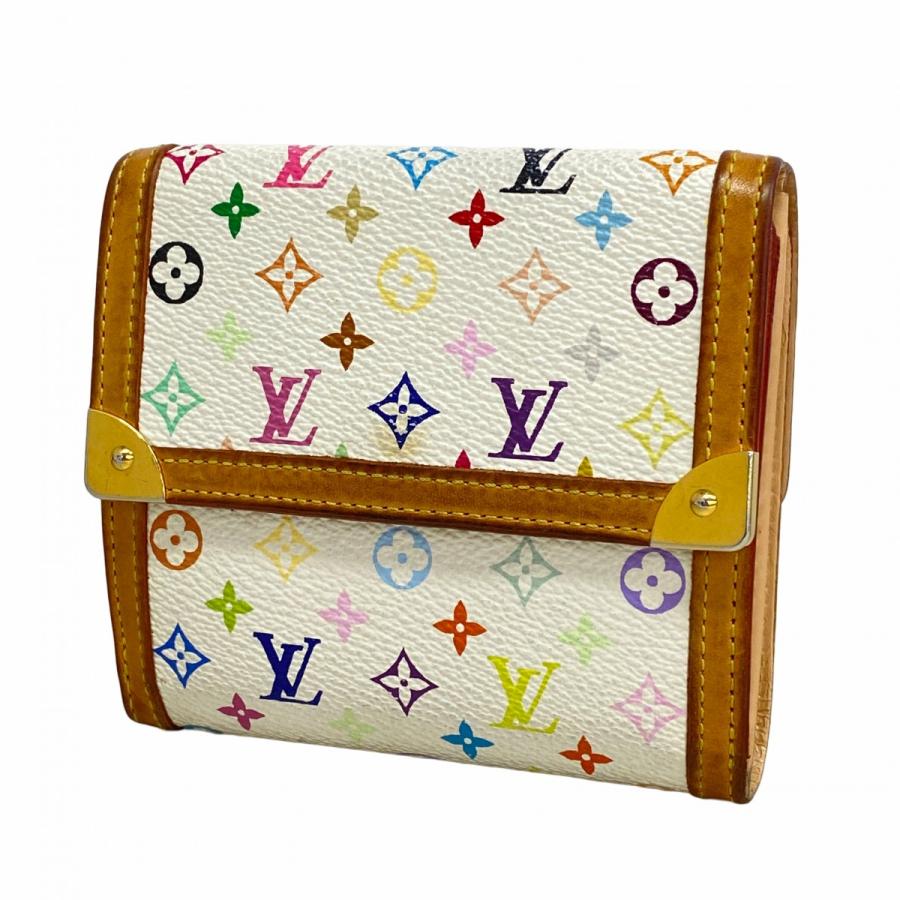 【激レア 美品】ルイヴィトン　三つ折り財布　マルチカラー　カルトクレディ　白系 LOUIS VUITTON（ルイ・ヴィトン） 【6ac2573】ルイヴィトン 三つ折り