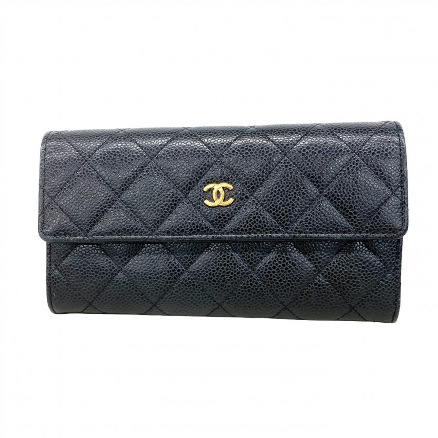 CHANEL（シャネル） 【6ad3216】シャネル 長財布 マトラッセ キャビア