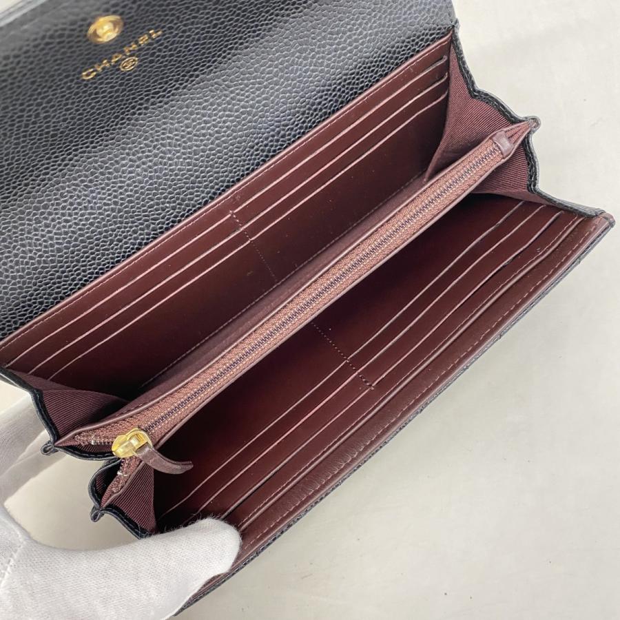 CHANEL（シャネル） 【6ad3216】シャネル 長財布 マトラッセ キャビア