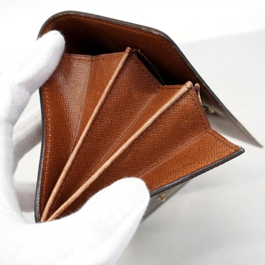 ルイヴィトン モノグラム ポシェット ポルトモネ クレディ 6カード 茶色 財布 ルイヴィトン モノグラム ポシェット ポルトモネ クレディ 長財布 旧