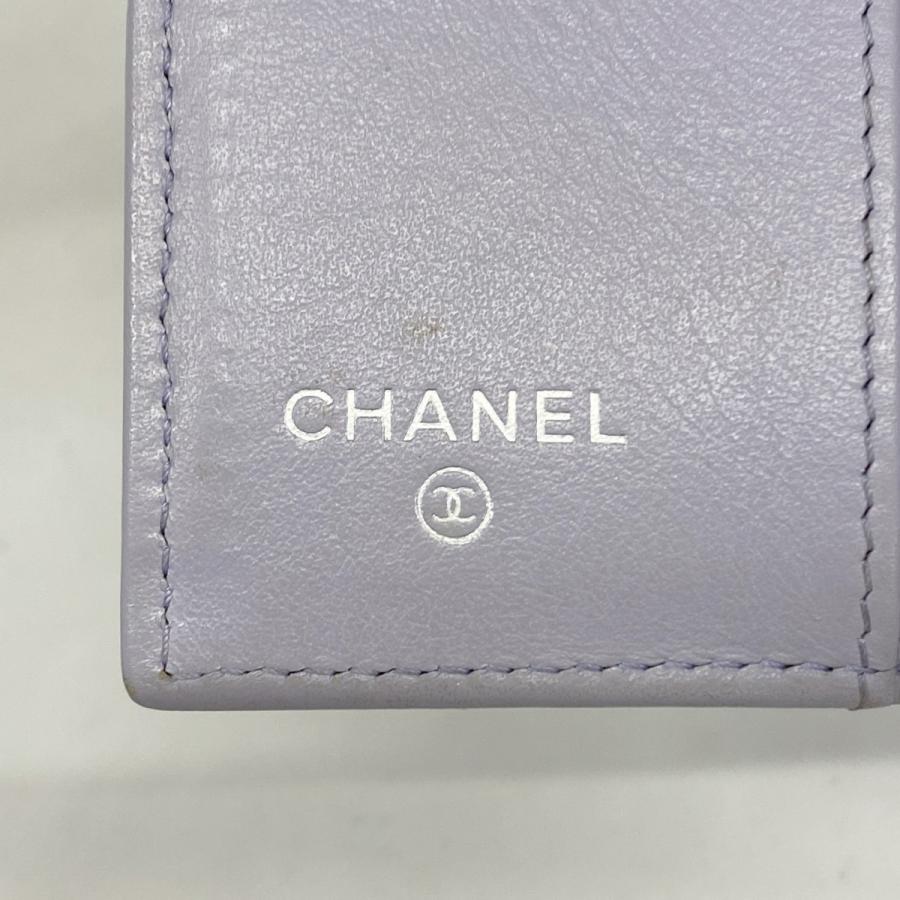 特別特価✨美品CHANEL 三つ折りキャビアスキン マトラッセ財布 パープル CHANEL（シャネル） 【6ae5146-k】シャネル 三つ折り財布 マトラッセ