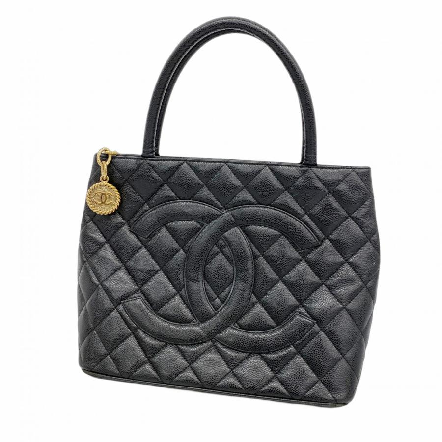 CHANEL シャネル バッグ 復刻トート キャビアスキン ブラック ゴールド CHANEL（シャネル） 【6ba0324-k】シャネル トートバッグ 復刻トート